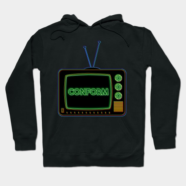 Retro TV | Conform | Pop Art Hoodie by williamcuccio